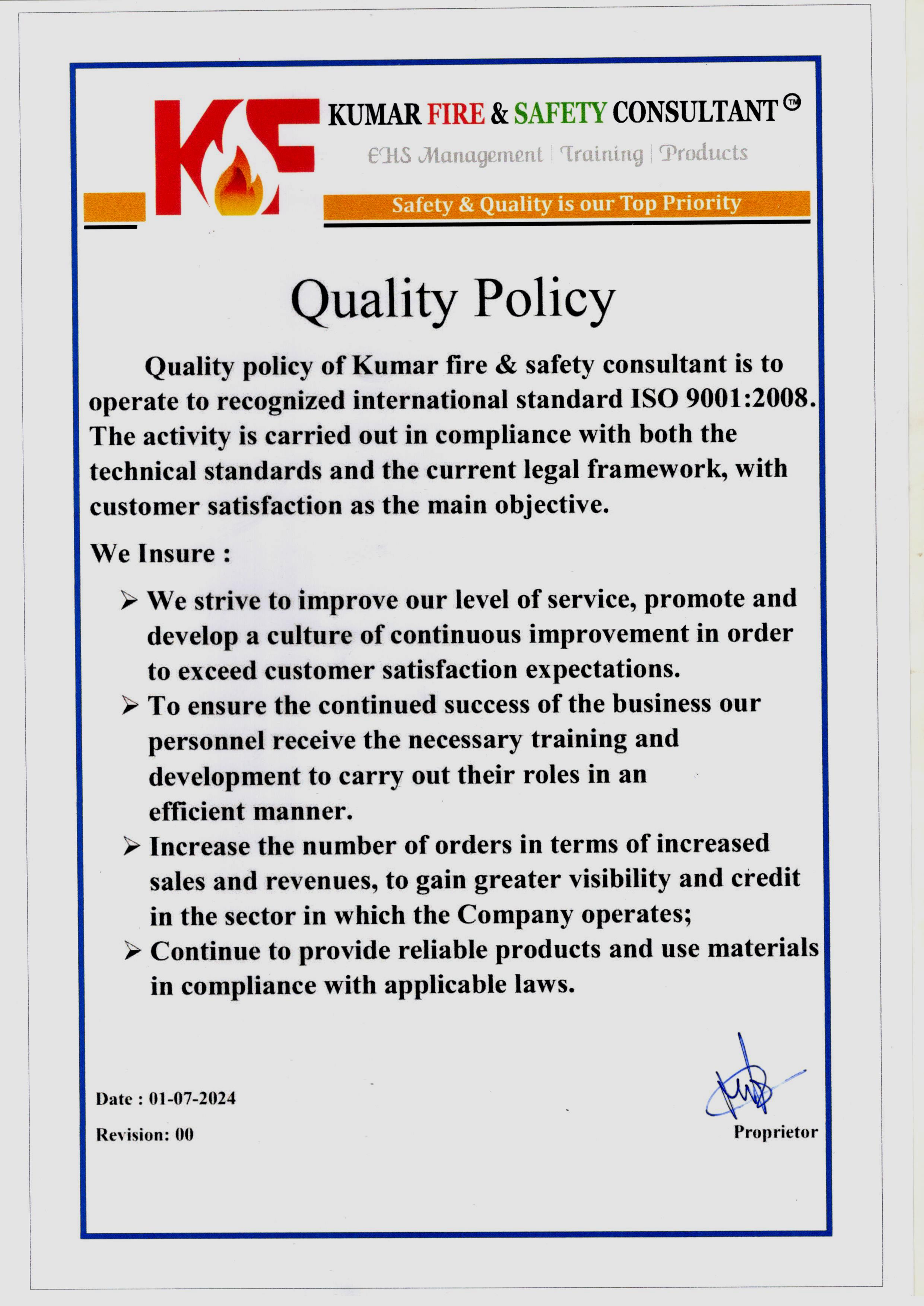 Quality Policy